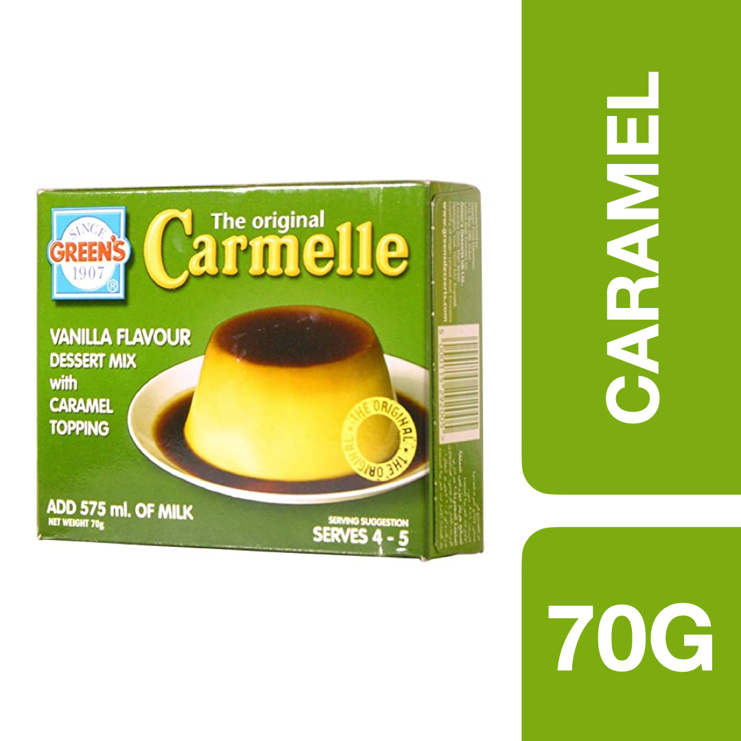 Green's Caramelle Pudding 70g ++ กรีนส์ ผงครีมคาราเมลสำเร็จรูป 70 กรัม
