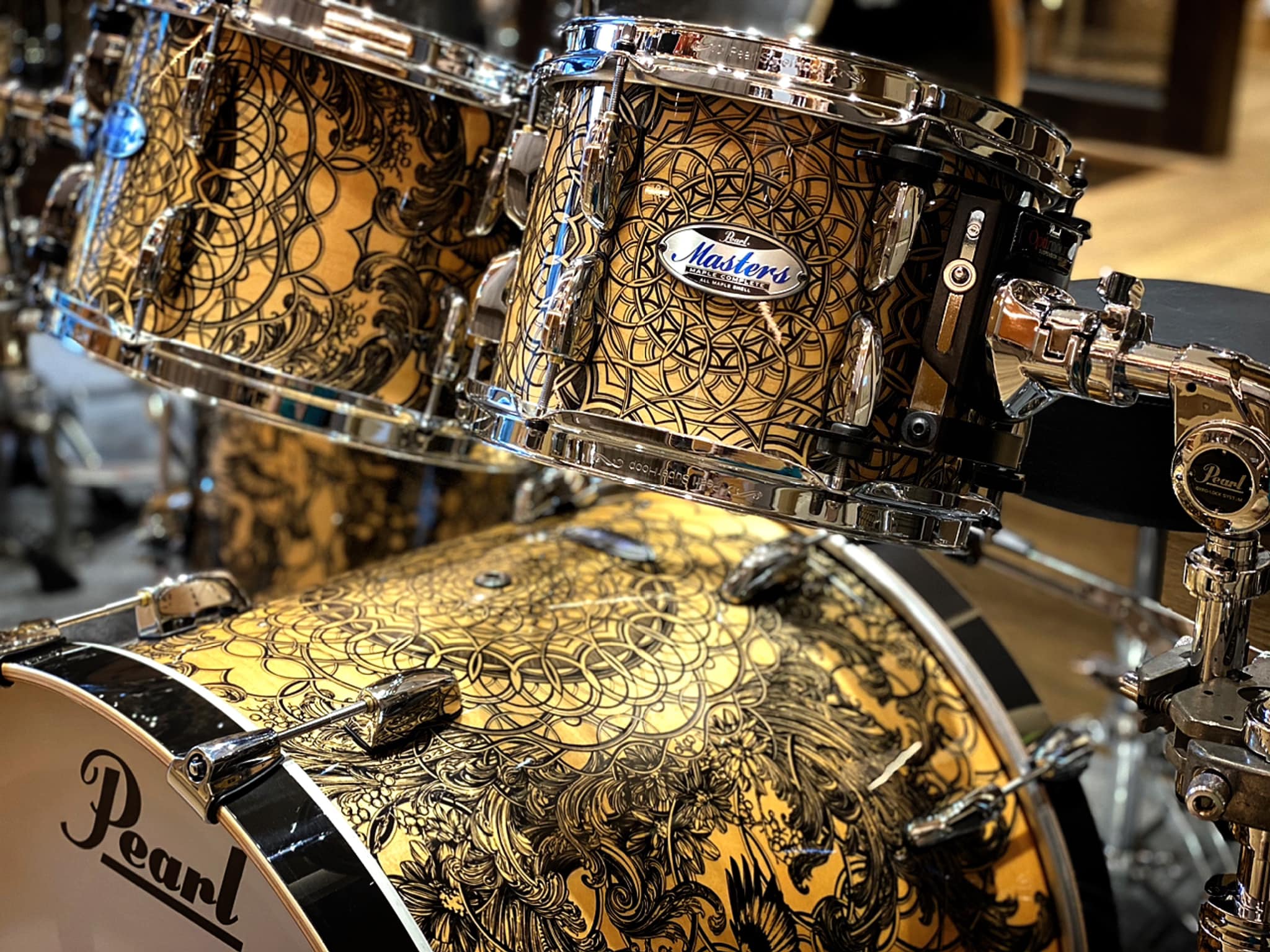 กลองชุด 5 ใบ Pearl MASTERS MAPLE COMPLETE Bass 22 +Tom 10 +Tom 12