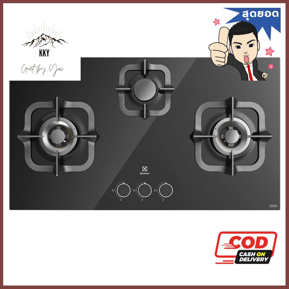 เตาฝังแก๊ส ELECTROLUX EGT9239CK 90ซม.HOB GAS ELECTROLUX EGT9239CK 90CM **โปรโมชั่นสุดคุ้ม โค้งสุดท้าย**