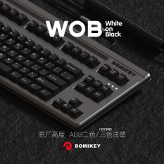 Domikey Keycap Hai Mặt Cherry Profile Abs WOB White On Black Cho Mx Stem Bàn Phím Poker 87 104 Gh60 Xd64 Xd68 Xd84 BM60 BM65