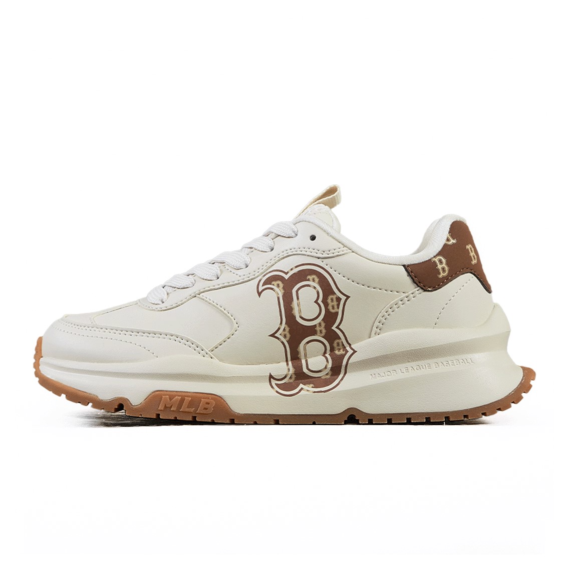 MLB Boston Red Sox Runner Classic Monogram Chunky Sneaker Cream