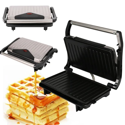 PWD0442 Hamburger Toaster Non-Stick Panini Grill Pan Steak Frying Oven Breakfast Machine Sandwich Maker