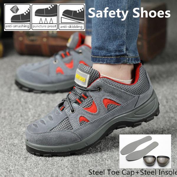 ดูภาพ Safety shoes รองเท้าเซฟตี้ รองเท้าเพื่อความปลอดภัย หัวเหล็ก พื้นเสริมแผ่นเหล็ก กันลื่น หนังกลับ น้ำหนักเบา รูปทรงทันสมัย-สีเทา เพิ่มเติม Safety shoes รองเท้าเซฟตี้ รองเท้าเพื่อความปลอดภัย หัวเหล็ก พื้นเสริมแผ่นเหล็ก กันลื่น หนังกลับ น้ำหนักเบา รูปทรงทันสมัย-สีเทา