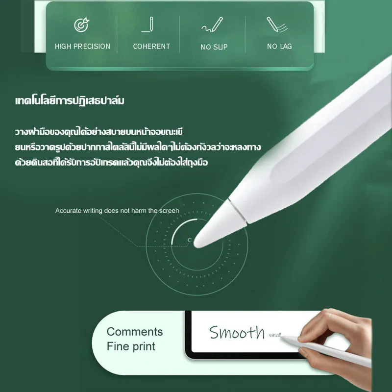 ภาพสินค้าYQ ปากกาไอแพด ปากกาไอแพดเจน9 ปากกา ipad gen9 gen8 gen7 gen6 Air3 Air4 Air5 Pro11 Pro12 ใช้กับApple Pencil 2 1 จากร้าน YAQING Thailand Store บน Lazada ภาพที่ 6
