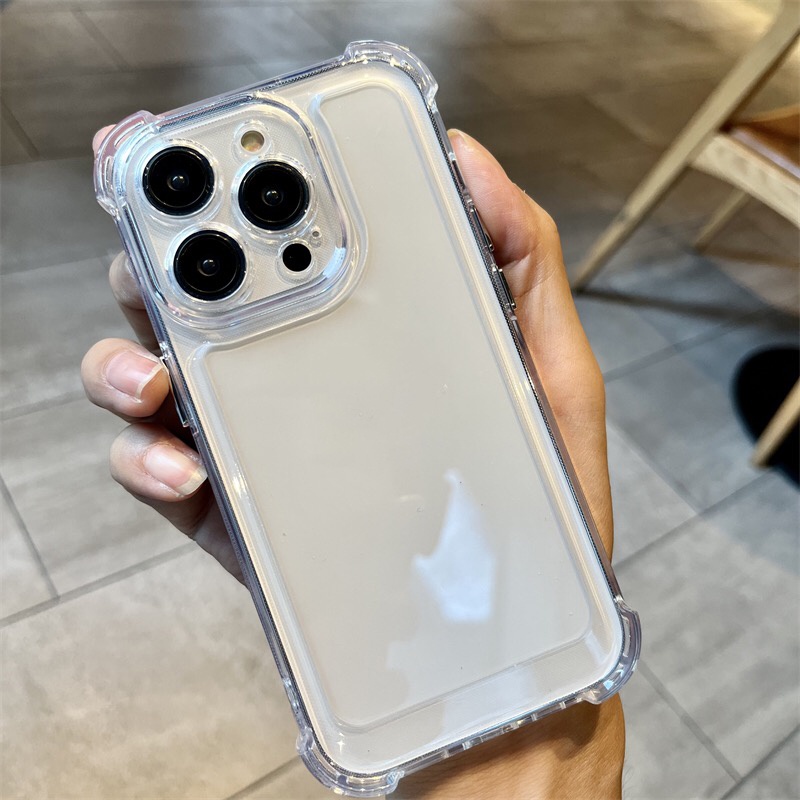 Ốp Điện Thoại TPU Mềm Trong Suốt Chống Sốc Bảo Vệ Camera Cho IPhone 14 13 12 11 Pro Max XS Max X XR 7 + 8 6 6S Plus Sự Bảo Vệ