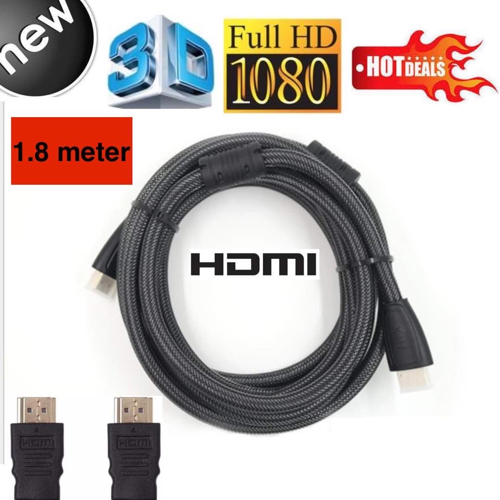 สาย TV HDMI 1.8 3 5 10 15 20 30 เมตร สายถักรุ่น HDMI 1.8 3 5 10 15 20 30M CABLE 3D FULL HD 1080P