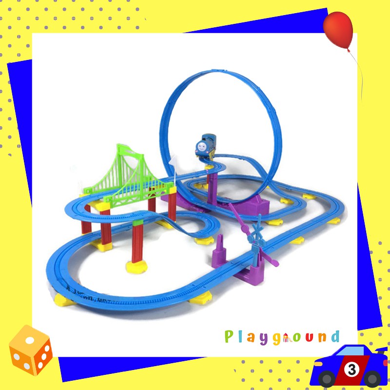 ของเล่นเด็ก ชุดรถไฟโทมัส พร้อมรางตีลังกาได้ Thomas Train Roller Coaster 86pcs
