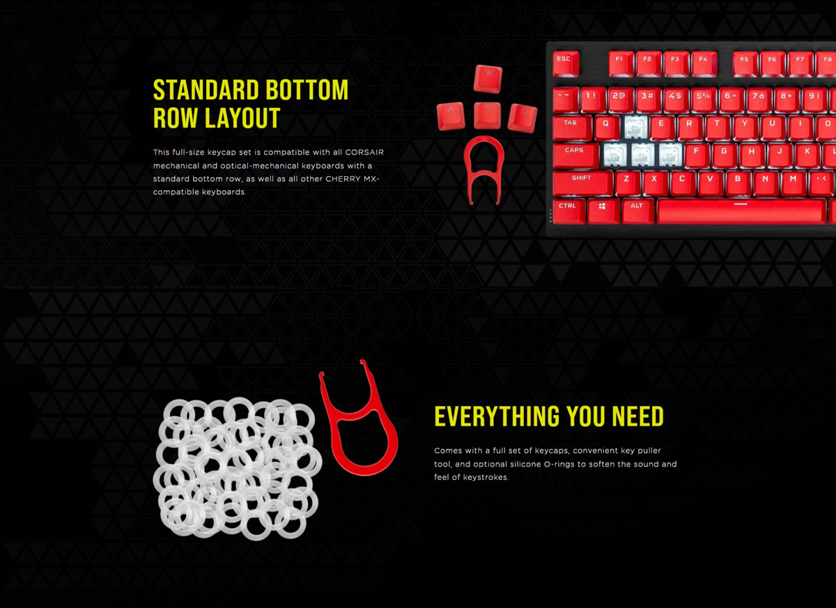 [ทักแชทรับคูปองส่วนลด] CORSAIR Gaming PBT Double-shot Pro Keycap Mod ...