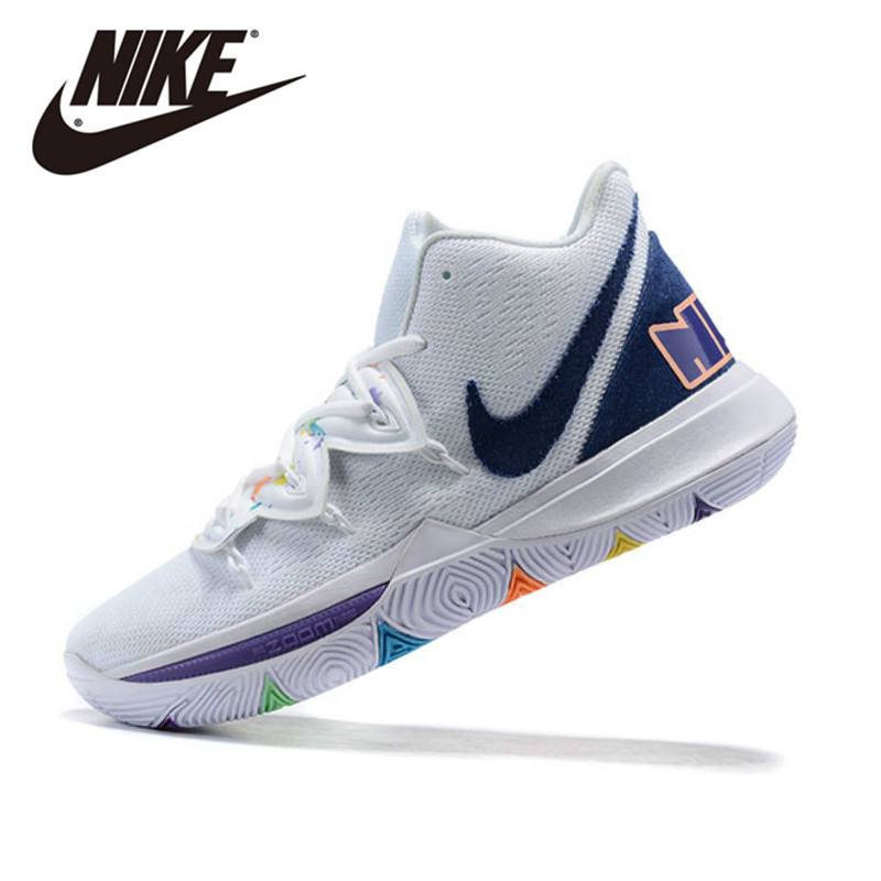 Nike Kyrie 5 Generation Confetti Men's and Women Basketball Shoes Shock Absorption Wear Resistant Wraparound sports shoes ไนกี้ รองเท้าบาสเก็ตบอล รองเท้าผ้าใบ