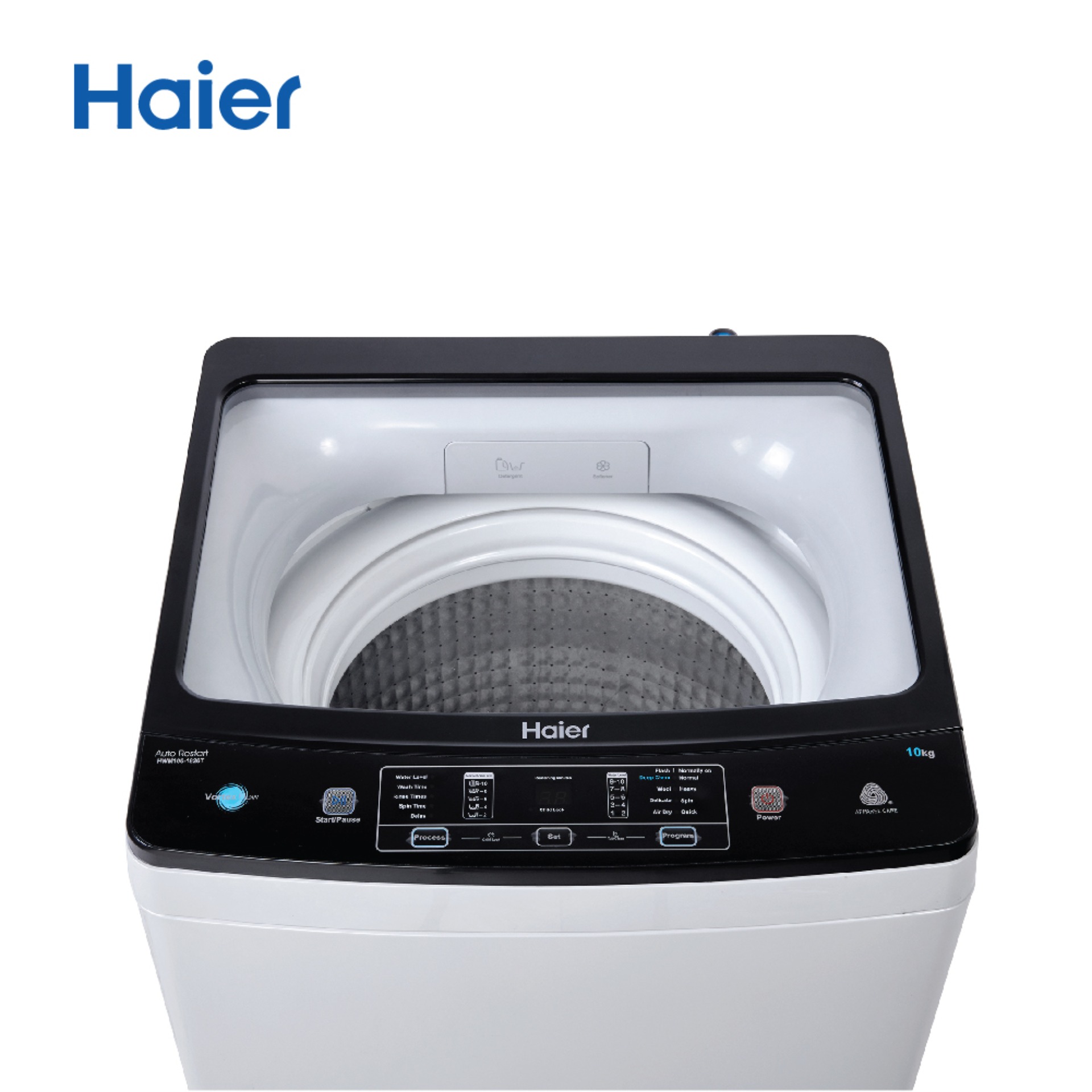 Haier เครื่องซักผ้าฝาบน  vortex flow ความจุ 12 Kg. รุ่น HWM120-1826T (White)