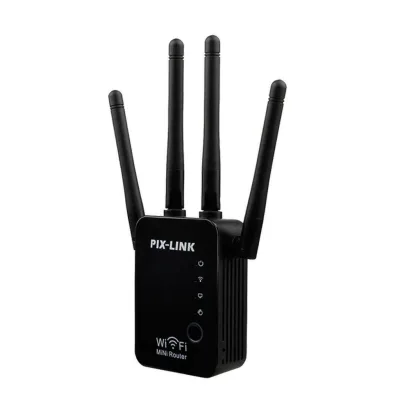 Pix-Link WiFi Repeater 4 เสา เราเตอร์ไร้สาย สัญญาณเครื่องขยายสัญญาน 300Mbps