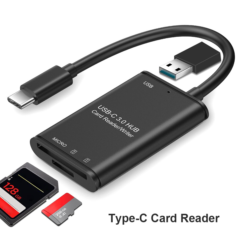 แล็ปท็อปแท็บเล็ตขนาดเล็กสมาร์ทโฟน Universal Multiftion USB 3.1ประเภท C To USB 3.0อะแดปเตอร์ OTG Secure Digital TF การ์ดความจำ Reader