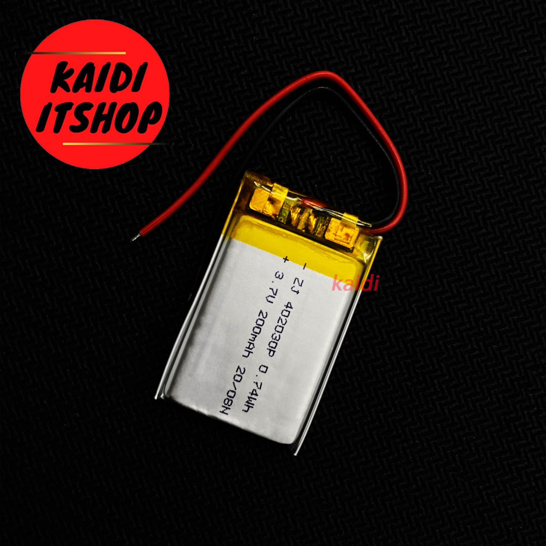 แบตเตอรี่กล้องติดรถยนต์ 3.7v 200mAh 402030P (รายละเอียดถ่านตามภาพ) 1 ก้อน