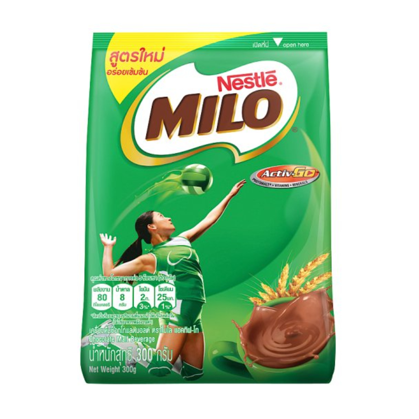 Milo ไมโล แอคทิฟ-โก เครื่องดื่มช็อกโกแลตมอลต์ 300 กรัม