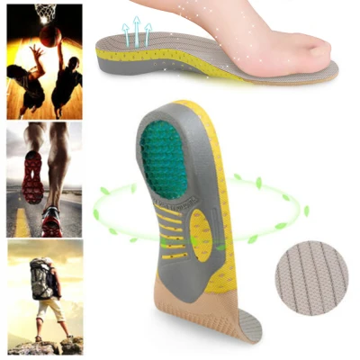 PVC Orthotic Shoe Insoles Inserts Flat Feet High Arch Support Pat Fit Plantar Fasciitis Feet Care