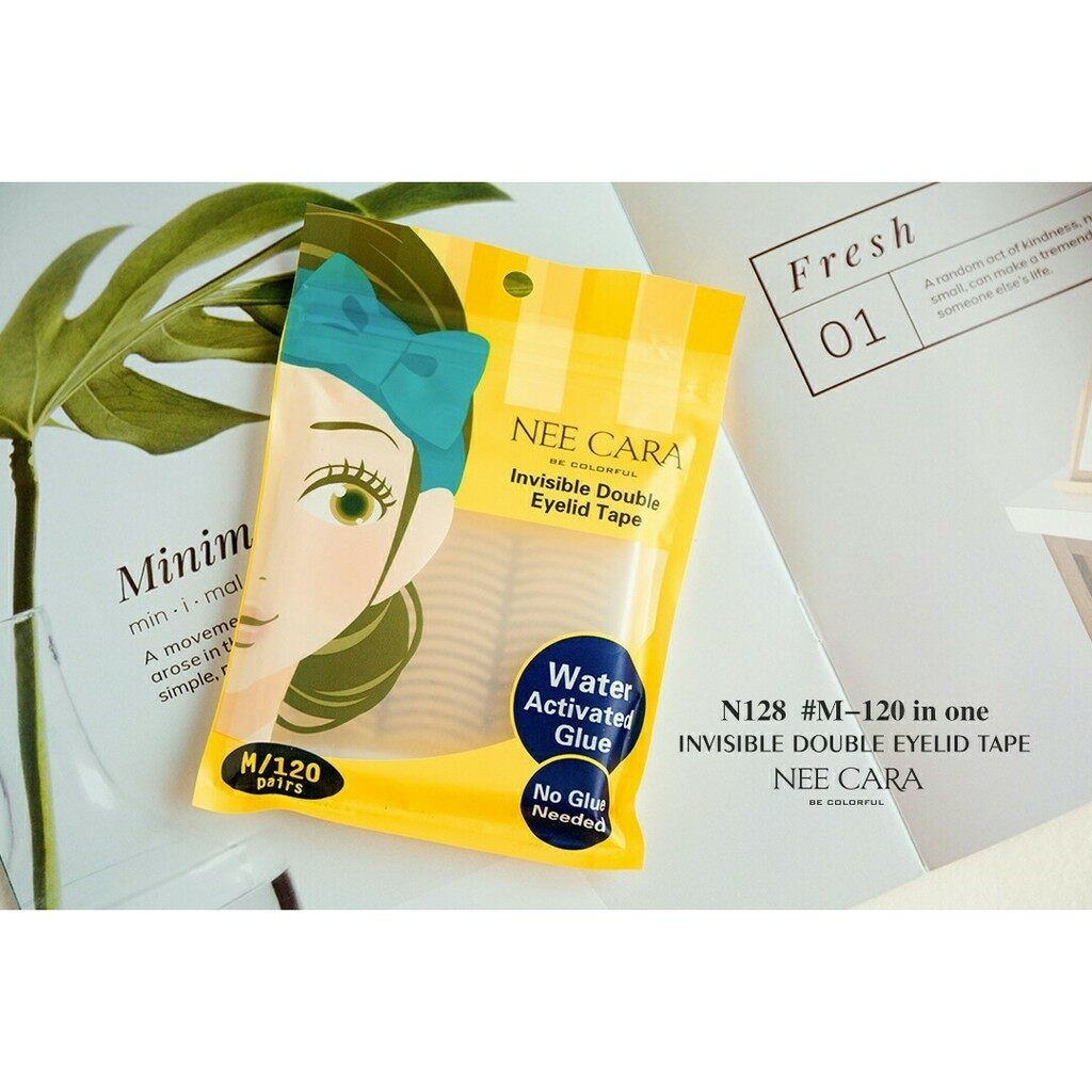 Nee Cara Invisible Double Eyelids Tape N128 Neecara นีคาร่า สติกเกอร์ตาข่ายติดตา 2 ชั้น X 1