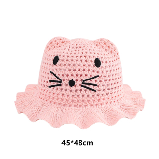 G9K6TX7 Xô Hoạt Hình Cho Mèo Trẻ Em, Sunhat Mũ Ống Hút Rỗng Mũ Ngư 