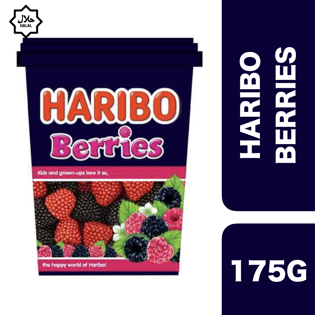 Haribo Berries Gummy 175g (Halal) ++ ฮาริโบ้ กัมมี่รสเบอร์รี่ 175 กรัม
