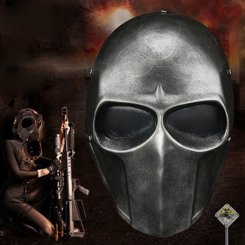 Mask หน้ากาก จากเกมส์ Army of Two วัสดุ ไฟเบอร์กลาส Fiberglass ป้องกัน สำหรับใส่ ปาร์ตี้ แฟนซี คอสเพลย์ สยองขวัญ สุดโหด 
ฮอกกี้ หมวก บีบีกัน ฮาโลวีน รักบี้ Horror Cosplay Hockey Hat Marvel DC BBGUN Halloween Party Fancy Rugby EA Montreal PlayStation Xbox