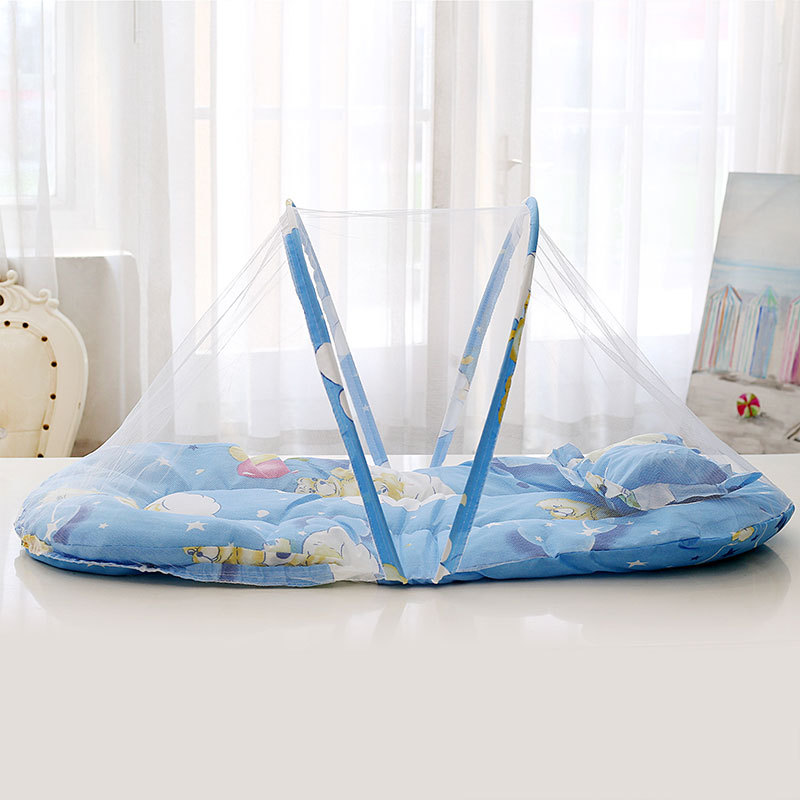 มุ้งกันยุงเด็ก - สีน้ําเงินมุ้งกันยุงเด็กพร้อมแผ่น…
