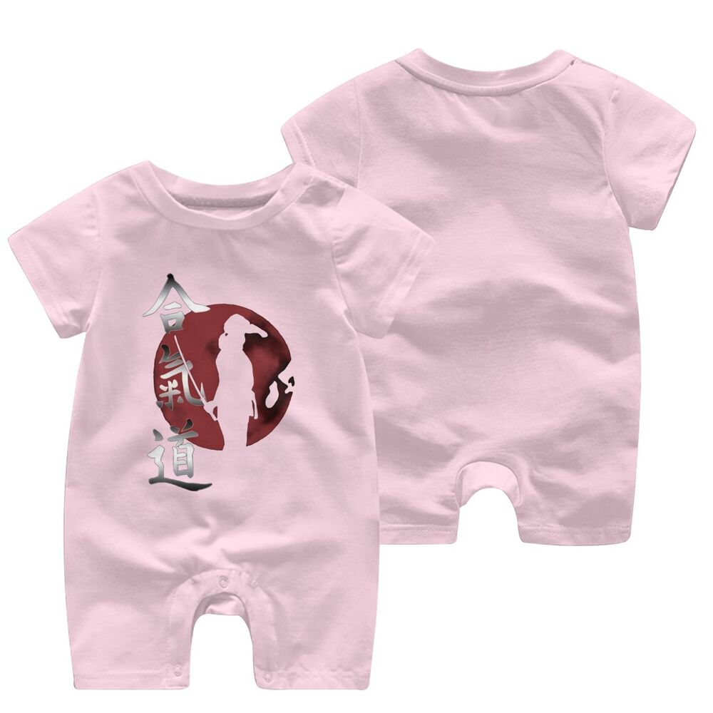 Toddler Baby Boys Bodysuit Short-Sleeve Onesie Karate Print Rompers Summer Pajamas 