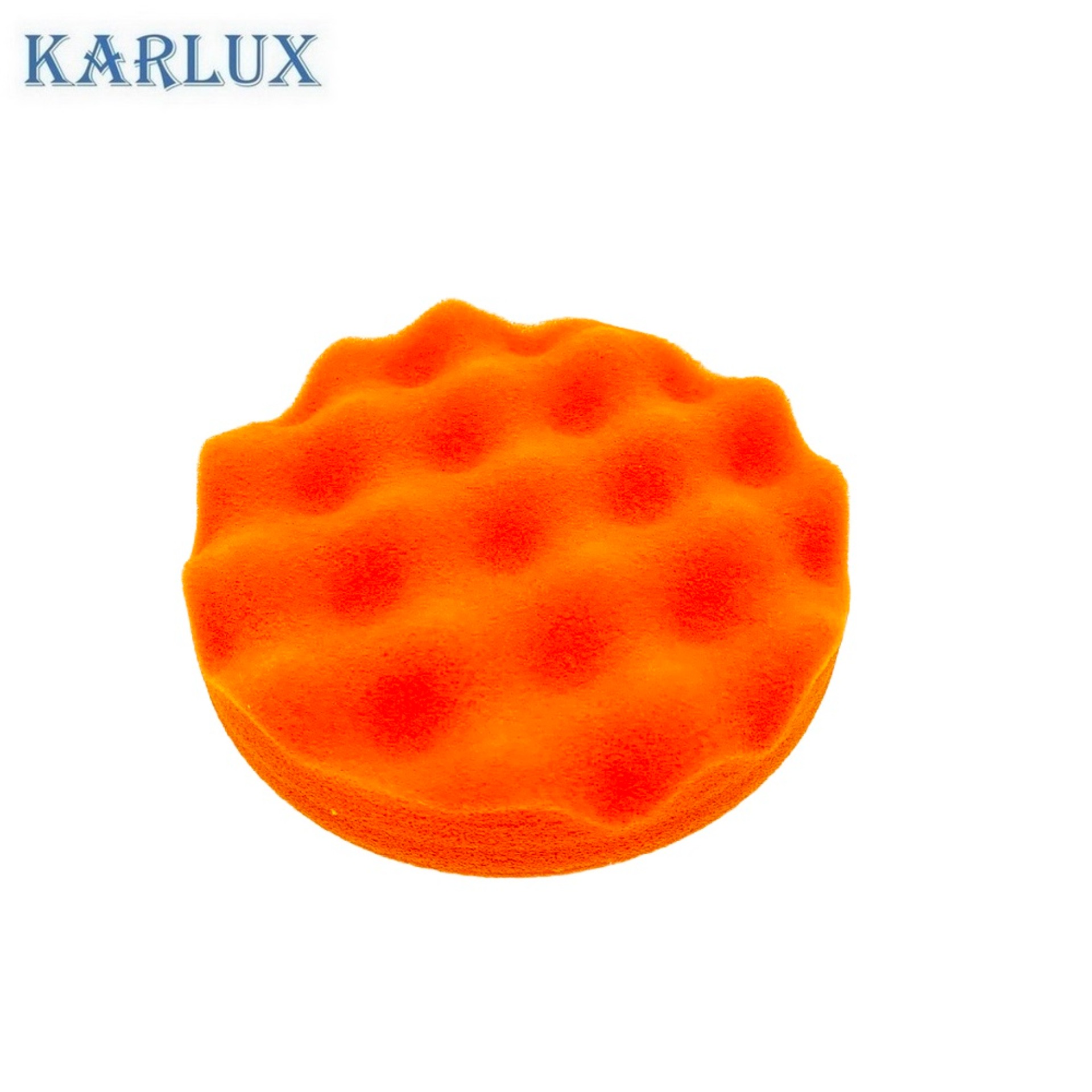 Karlux BUFFING FOAM 6นิ้ว ฟองน้ำสีส้ม ขัดหยาบ แบบรังไข่
