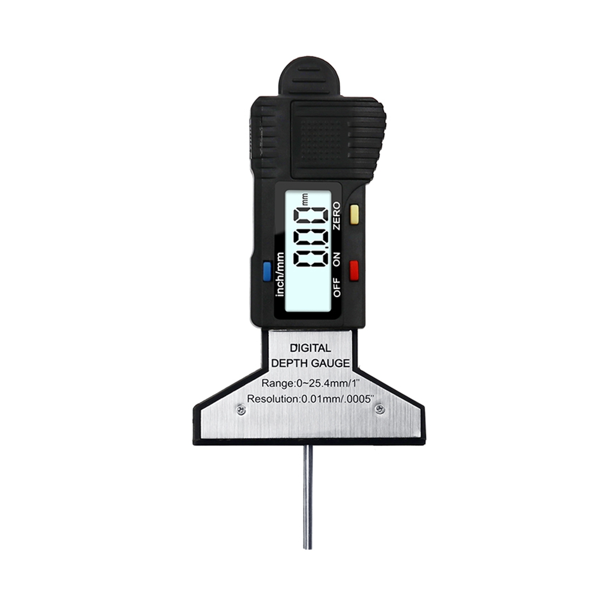 Digital Tread Depth Gauge 025.4MM Measuring Ruler Pressure Safety