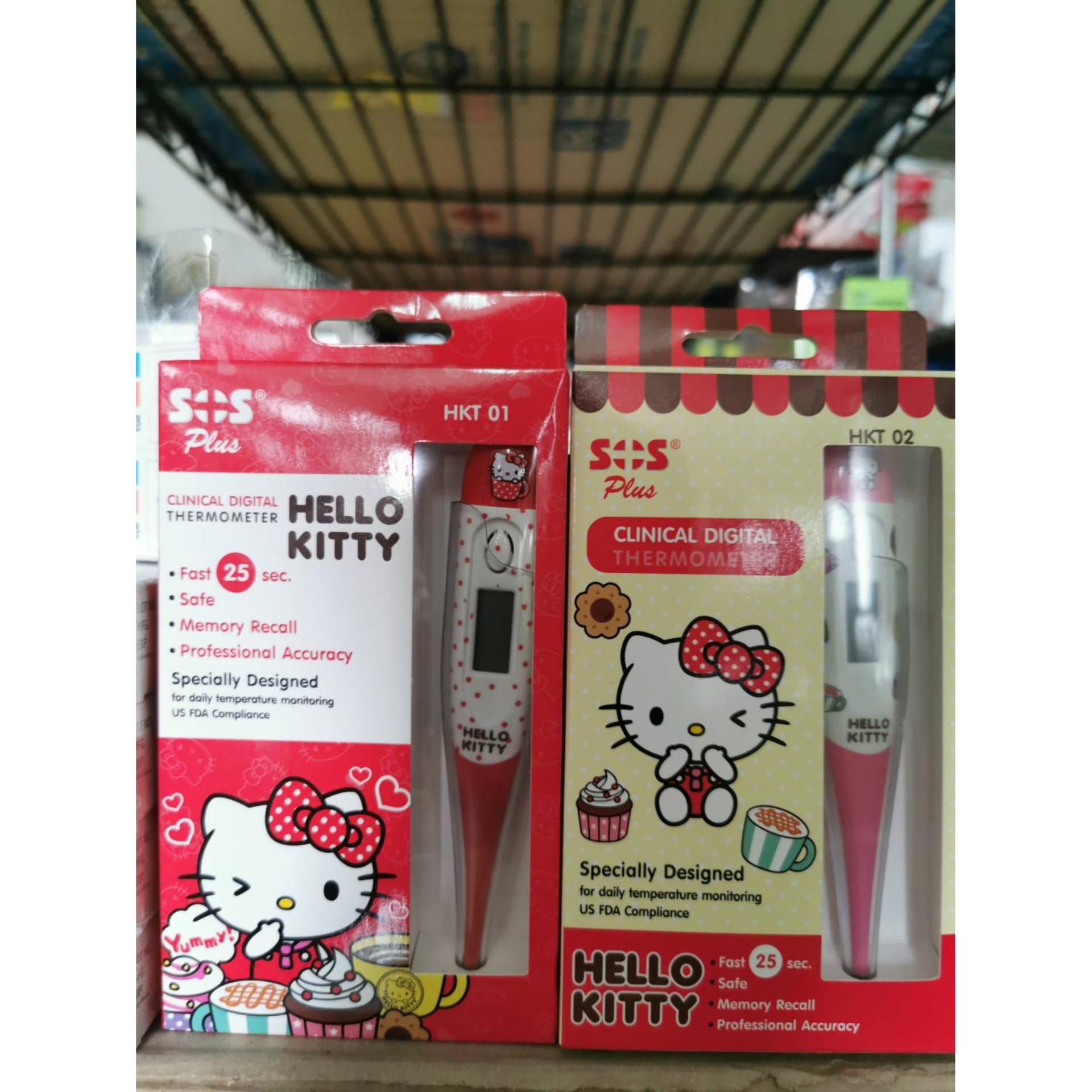 SOS Plus Clinical Digital Thermometer Hello Kittyใช้ง่าย น่ารัก สะดวก แม่นยำ คละลาย