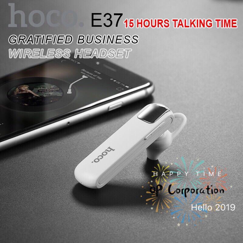 หูฟังบลูทูธไร้สาย Hoco Wireless Headset E37 Gratified Business Earphone With Mic เสียงดี ของแท้แน่นอน100%!!