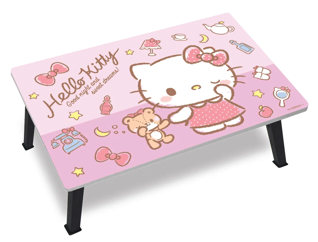โต๊ะญี่ปุ่น โต๊ะพับได้ 40x60 ซม. ลิขสิทธิ์แท้ 100% ลาย Hello Kitty #04 โต๊ะ โต๊ะญี่ปุ่นลายการ์ตูน ราคาถูก โต๊ะทำการบ้าน อ่านหนังสือ