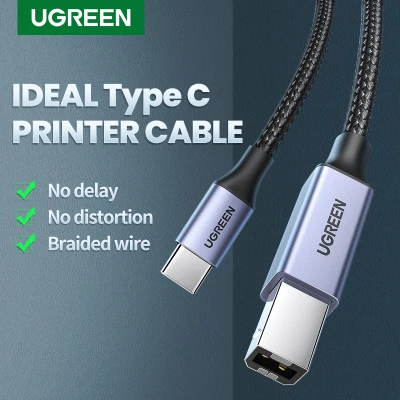 UGREEN Printer Cable USB C to USB Type B 2.0 Cable for New MacBook Pro HP Canon Brother Epson Dell samsung Printer Type C Printer Scanner Cord