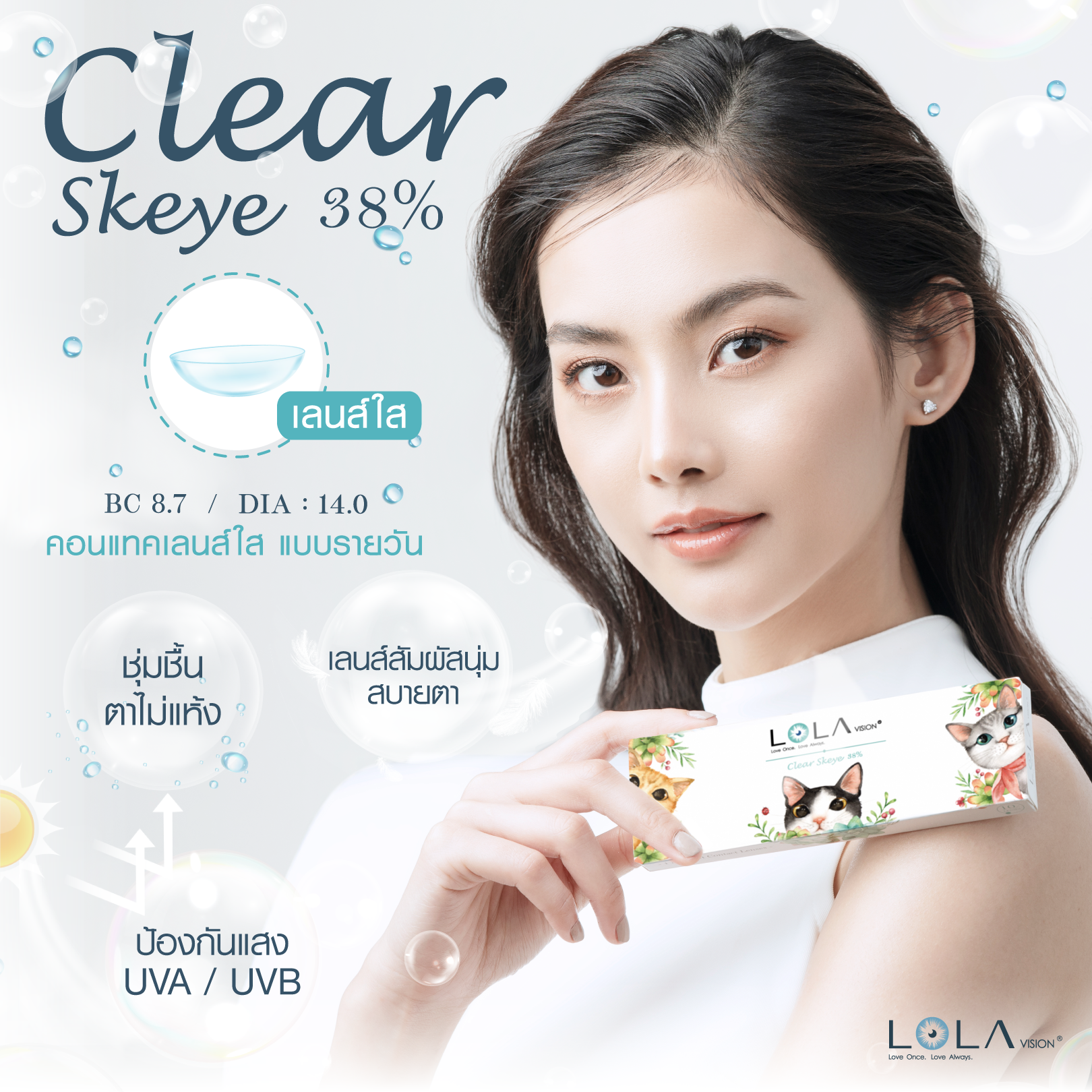 LOLA VISION 1-Day Clear Skeye โลล่าวิชั่น คอนแทคเลนส์