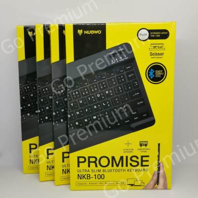 NUBWO รุ่นNKB-100 KEYBOARD Bluetooth  PROMLISE คีย์บอร์ดบลูทูธไร้สาย ตัวบางพิเศษ