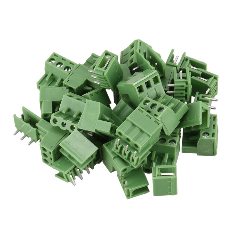 20 Pcs 5 08mm 3 Way PCB Mount Screw Terminal Block For 14 22 AWG Wire 20 Pcs 5 08mm 3 Way PCB Mount Screw Terminal Block For 14 22 AWG Wire
