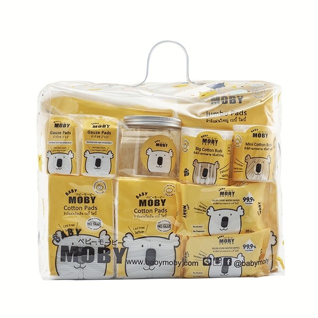 Moby ของขวัญเยี่ยมคลอด ชุดกระเป๋าคุณลูก Baby Moby Newborn Essentials Gift Bag