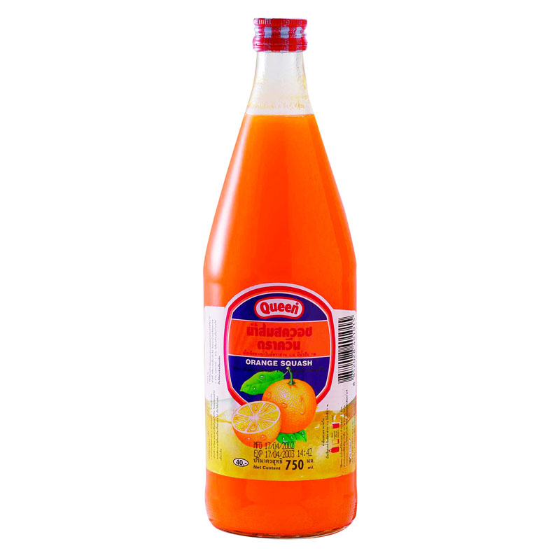 SuperSales - X3 ชิ้น - ควีน ระดับพรีเมี่ยม น้ำส้มสควอช 750 มิลลิลิตร ส่งไว อย่ารอช้า -[ร้าน SUPATHANET STOREz จำหน่าย ของเรียกน้ำย่อย ราคาถูก ]