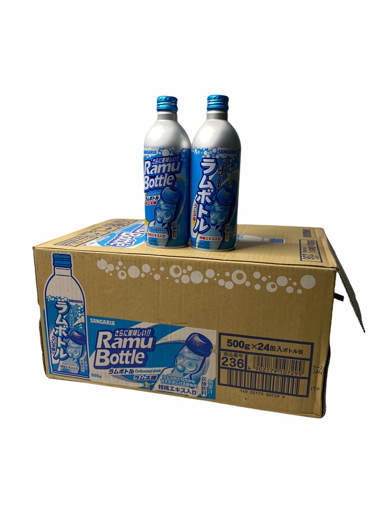 Sangaria Ramu Bottle เครื่องดื่มโซดา สินค้านำเข้าจากญี่ปุ่น Blue 500G  1ลังจำนวน 24 ขวด ราคาส่ง ยกลัง สินค้าพร้อมส่ง - Chakkraphan - Thaipick