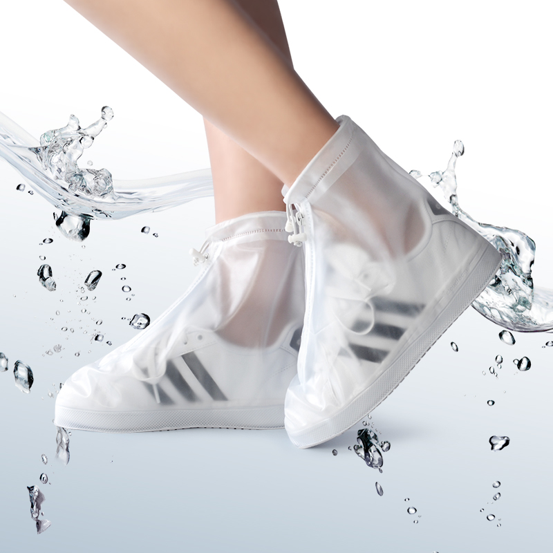 002#รองเท้ากันน้ำ รองเท้ากันฝนกระเป๋ารองเท้าผ้าคลุมรองเท้ากันน้ำกันลื่นกันฝนผลิตจากRain boots shoe covers foot covers