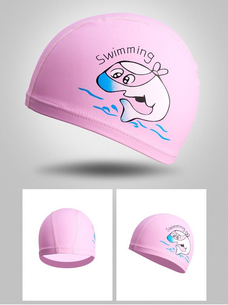 หมวกว่ายน้ำสำหรับเด็ก ชายและหญิง PU