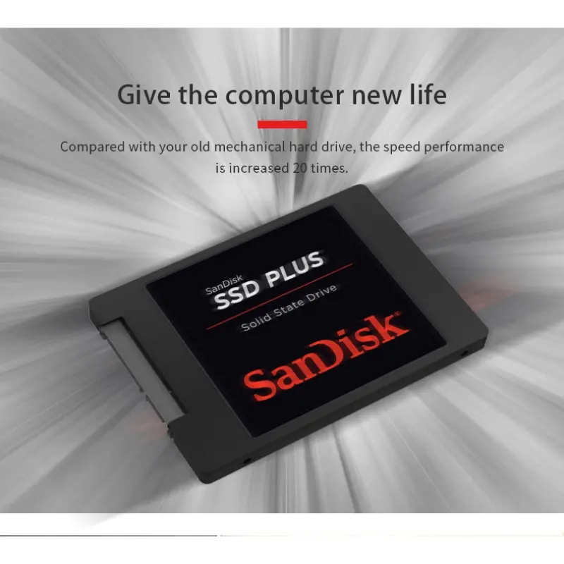 ภาพสินค้าSanDisk SSD PLUS 3D NAND 2.5" SATA Solid State Drive Max. 560MB/s ((120G/240G/480G/960G) เหมาะสำหรับโน๊ตบุ๊คและเดสก์ท็อป รับประกัน 3 ปี จากร้าน Hayon บน Lazada ภาพที่ 11