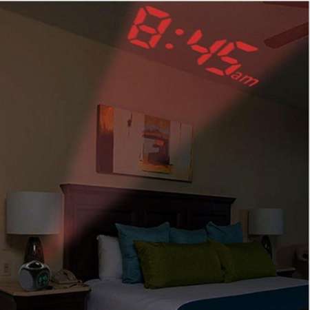 นาฬิกาปลุก LED ฉายเเสงเเสดงเวลาได้ทีเพดาน หรือผนัง และสามารถแสดงอุณหภูมิได้ด้วย