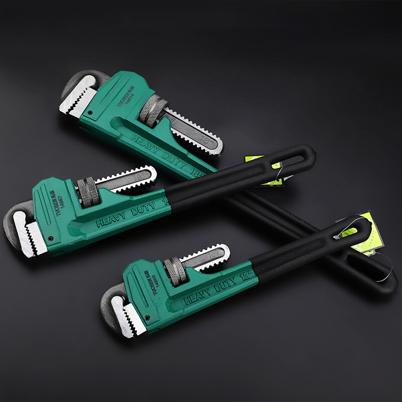 Heavy-Duty Straight Pipe Wrench Set – 5 Sizes (8" To 18") Adjustable Plumbing Pliers For Pros & DIYers