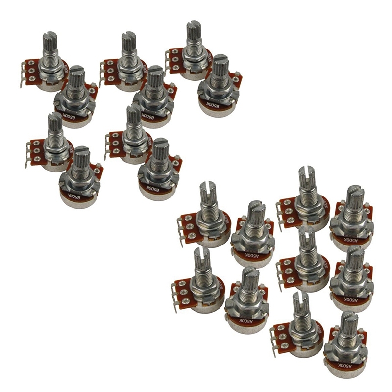 20 Pcs Guitar Small Size Pots B500K Potentiometers for Guitar Bass Parts - 10 Pcs B500K & 10 Pcs A500K Malaysia