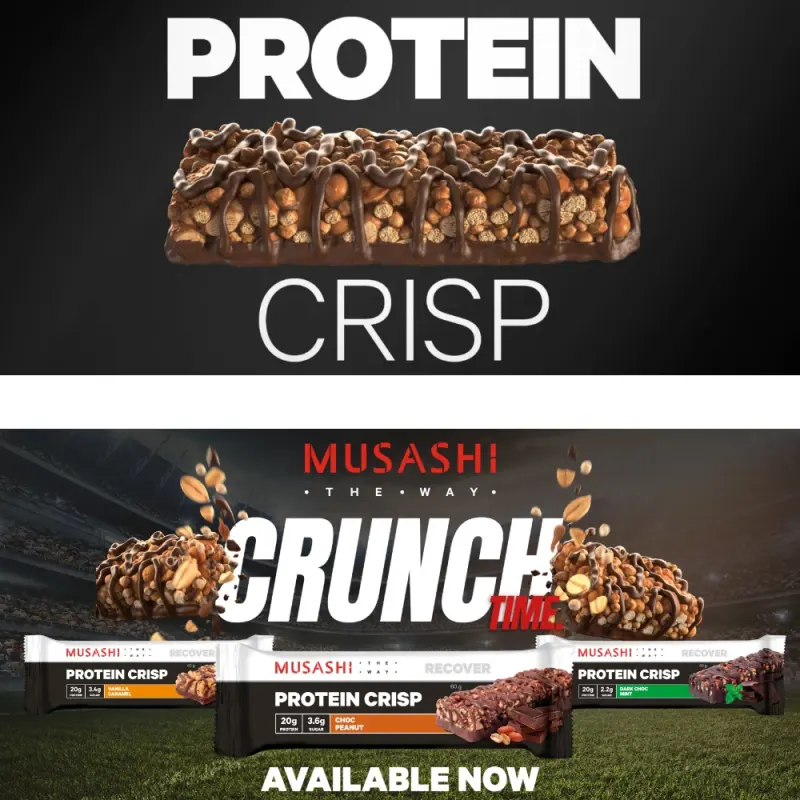 ภาพสินค้าMusashi Protein Crisp Bar โปรตีนบาร์กรุบรอบ โปรตีน 20 กรัม จากร้าน Thai Sports Supplements บน Lazada ภาพที่ 5