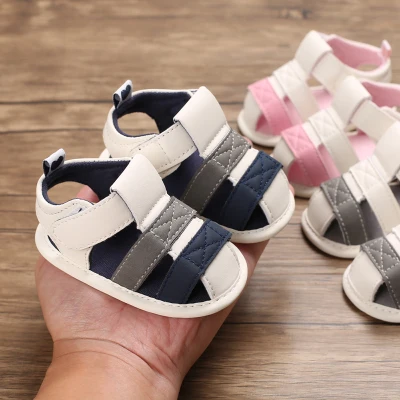 [kisseangel] 0-18M Summer Newborn Baby Boys Girls Sandal Infant Girls Cotton Soft Shoes