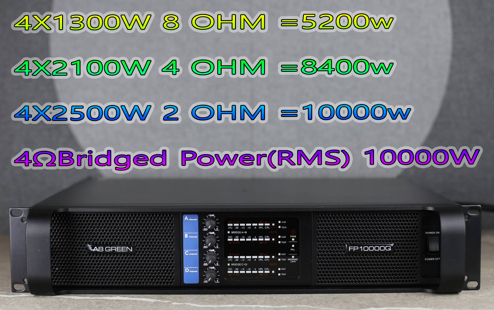 ((รับประกัน2ปี))เพาเวอร์แอมป์สวิชชิ่ง Lab.Green FP10000Q (4CH) 10000