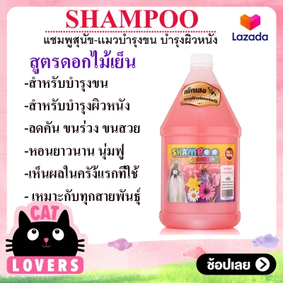 [1 ขวด]Petheng Shampoo For Dog and Cat 1000 ml./เพ็ทเฮงสูตรเย็น แชมพูสำหรับสุนัขและเเมว แก้คัน ขนร่วง ป้องกันเห็บหมัด สูตรขนนุ่มหอมนาน 1 ลิตร