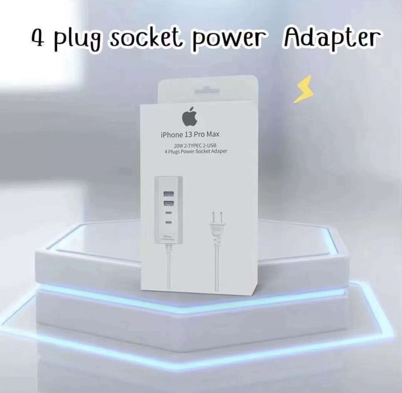 ปลั๊กชาร์จเร็ว⚡️ 4 ช่อง 20W🔥 4 Plugs Power Socket Adapter ชาร์จเร็ว 2
