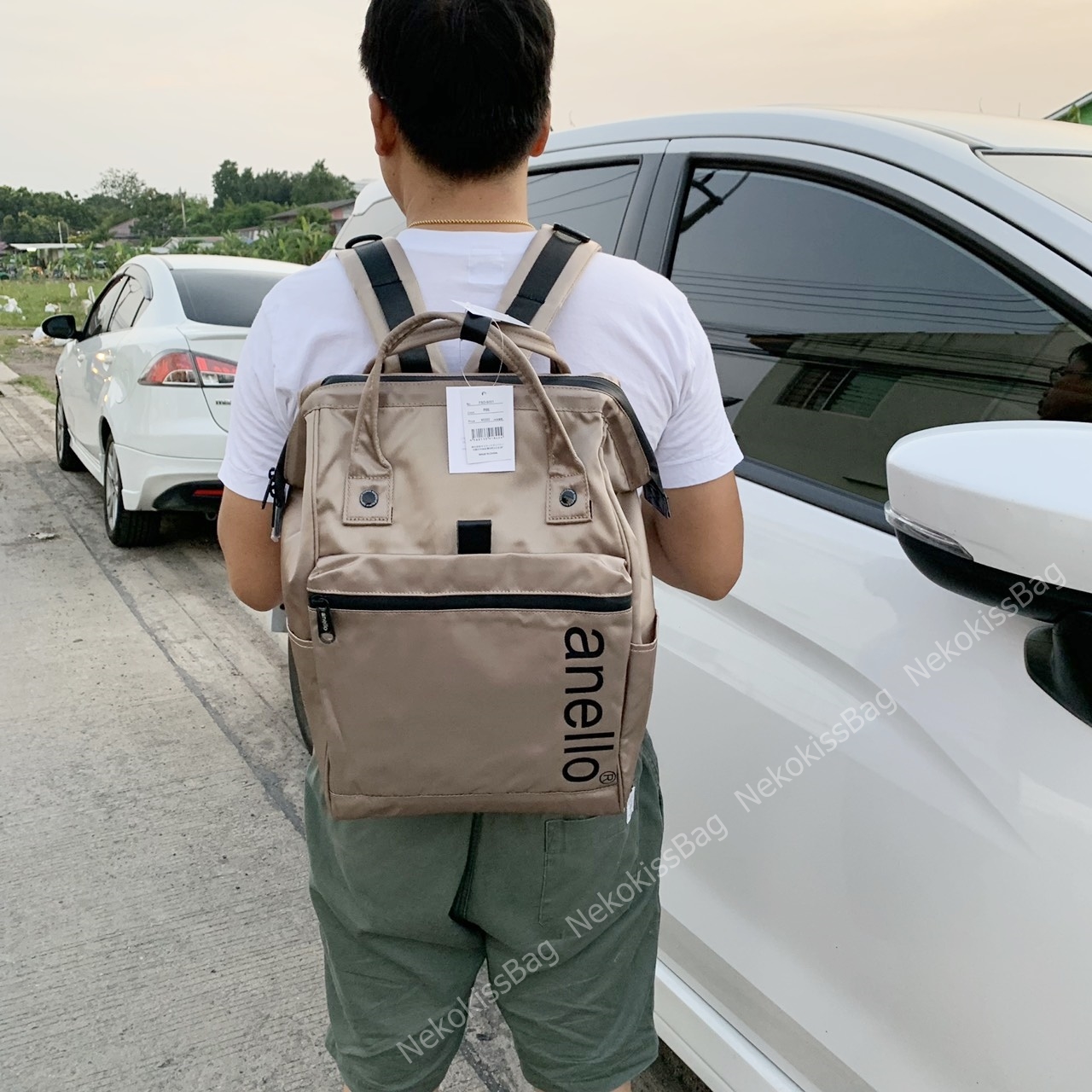 NekokissBag Anello แท้100 Nylon Backpack Water Repellent กระเป๋าเป้