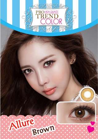 ของแท้ 100% Protrend Color Contact lens โปรเทรนคัลเลอร์ Contactlens Contactlen Protrendcolor คอนแทคเลนส์ รุ่น Allure Brown